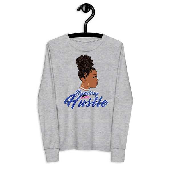 Braiding is My Hustle Youth Long Sleeve Tee