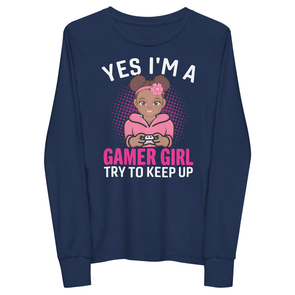 Gamer Girl Youth Long Sleeve Tee