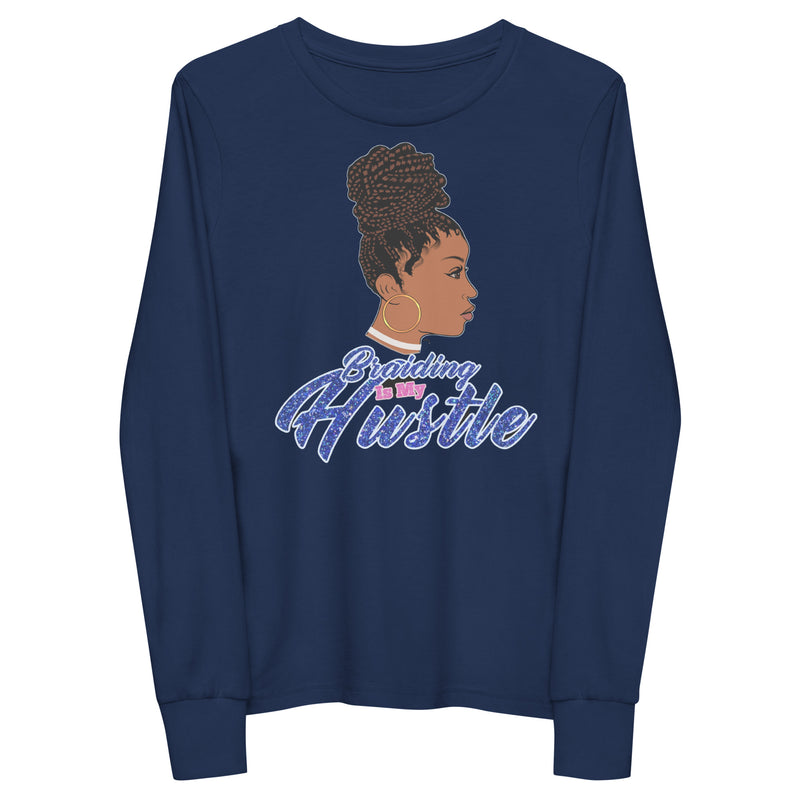 Braiding is My Hustle Youth Long Sleeve Tee