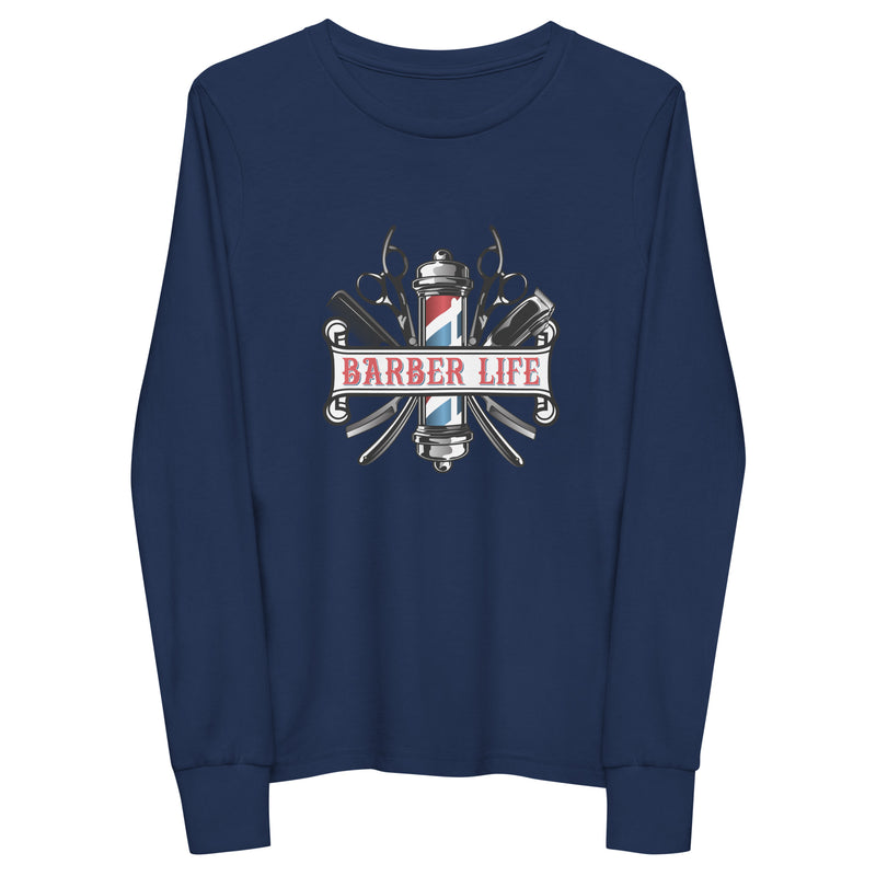 Barber Life Youth Long Sleeve Tee