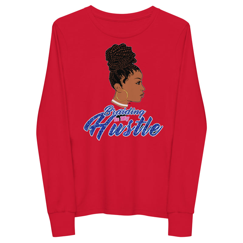 Braiding is My Hustle Youth Long Sleeve Tee