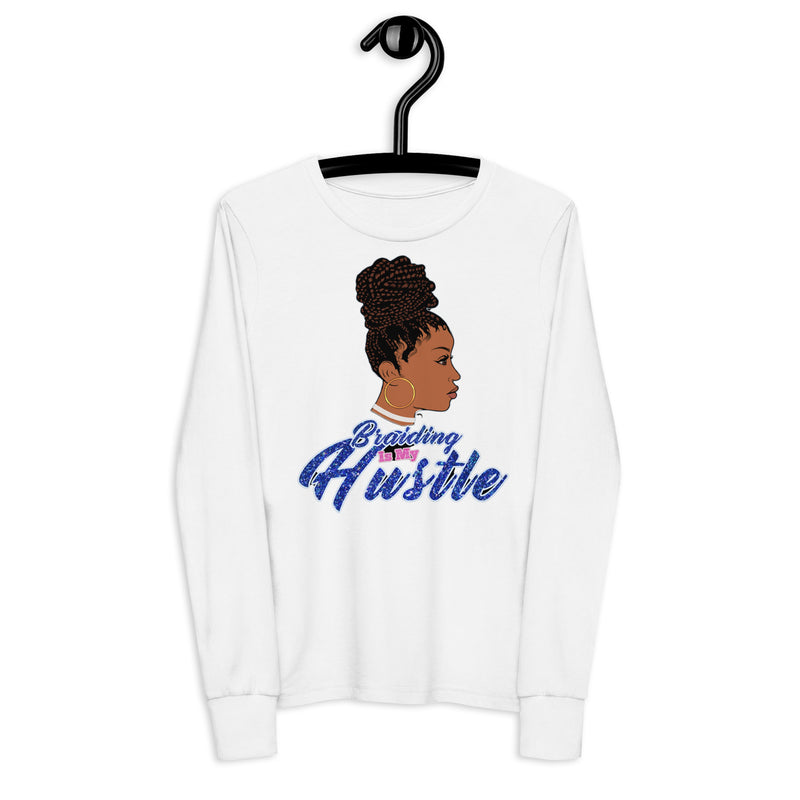 Braiding is My Hustle Youth Long Sleeve Tee