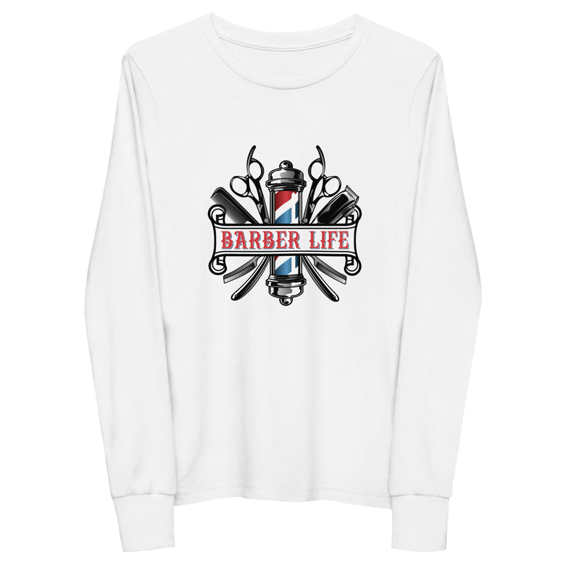 Barber Life Youth Long Sleeve Tee